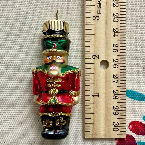 Celebrations by Radko Y2K Christmas Ornament Nutcracker Glass Retro Toy Soldier - Picture 4 of 4